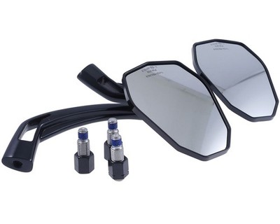 Spiegel Highsider VICTORY Alu, Paar, Motorrad, schwarz, extra Adapter für YAMAHA