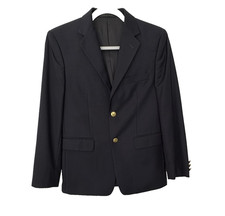 Chaps Blazer boys 14R navy blue gold buttons classic suit jacket formal