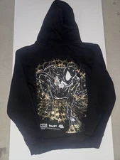 HUF X Marvel Spider-Man Arachknight Black / Gold Front Zip Black Hoodie