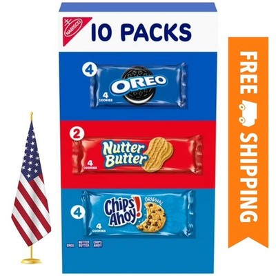 Nabisco Cookie Variety Pack, OREO, Nutter Butter, CHIPS AHOY!, 10 Snack Packs (4