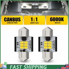31mm Car Festoon White LED SMD Lamp Lights Bulbs Interior C5W Canbus ERROR FREE