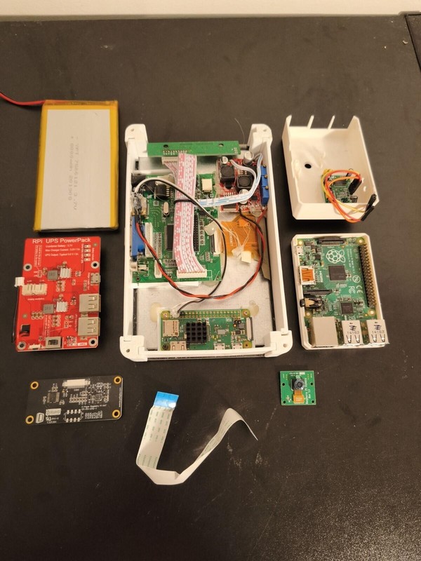 Raspberry Pi Cyberdeck Portable Kit 3D Printed Case UPS Battery Camera Pi 3 Zero
