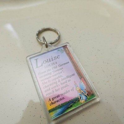 Louise Personalized Keychain Plastic Novelty Name Definition Meaning Gift