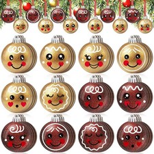 12Pcs Christmas Tree Decorations Xmas Gift Ball Double Sided Printing Hanging...