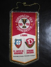 Wimpel Dynamo Dresden-Bayer 05 Uerdingen,Cup der Pokalsieger 1986