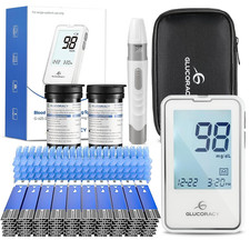 Blood Glucose Monitor Kit, 100 Blood Sugar Test Strips, No Coding