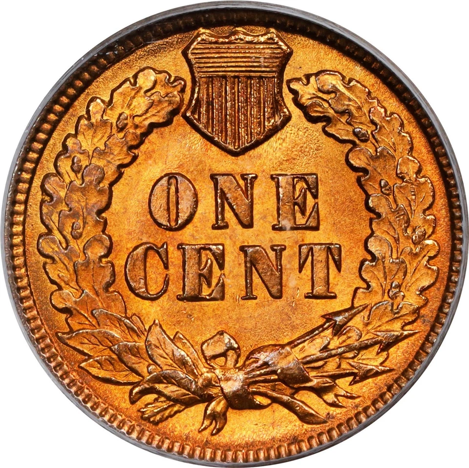 1897 Indian Head Cent 1C - PCGS MS65RD – Choice Gem, Blazing Red, Stunning Color - Image 4 of 4