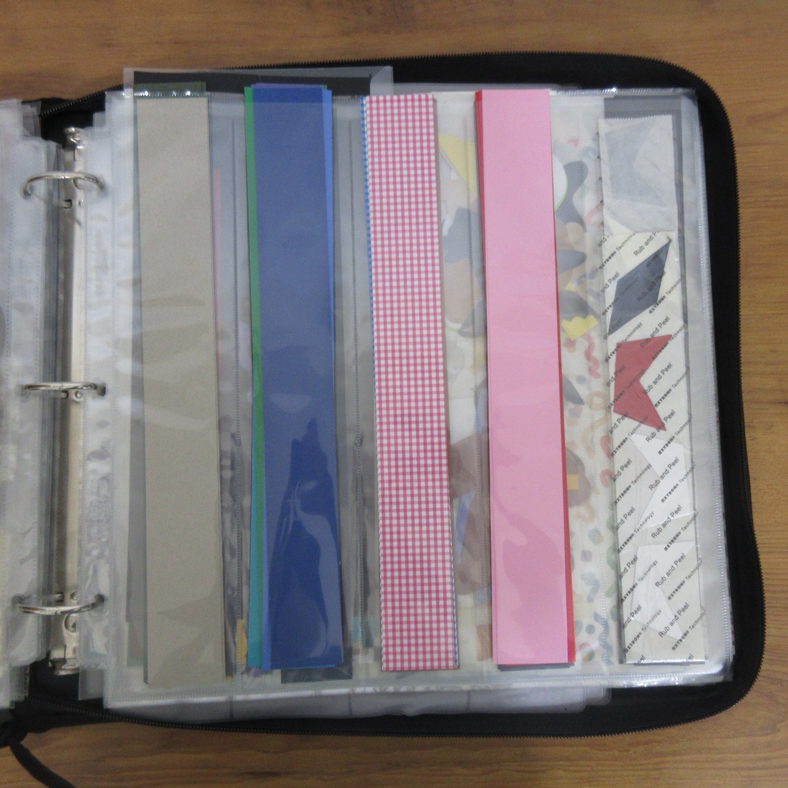 Crop In Style PSB Storage 3 Ring Zip Binder Black Purple Plus 23 Sleeves LOADED