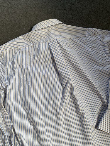 CHAPS BUTTON UP SHIRT STRIPED SIZE MEDIUM - Picture 3 of 5