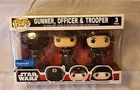 Funko Pop NIB ,Star Wars 3pack Vinyl Bobblehead Gunner,Officer,Trooper Exc. Cond
