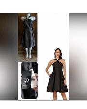 New Adrianna Papell Elegant Black Halter Dress