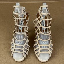 Steve Madden Ivory Cage Gladiator Heels Size ...