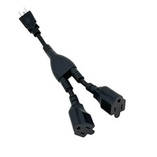 3 Prong Power Cord 1 to 2 Outlet Splitter,3-Way Power Splitter with 10A/1200W...