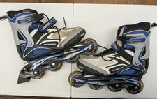 Rollerblade Spirit Blade III SG5 Inline Skates Black Blue Gray Size 9 BioDynamic