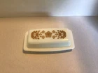 Vintage Pyrex Corelle Compatible Butterfly Gold Covered Butter Dish Nice!,