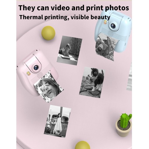 Flip Lens Kids Portable Printer Thermal Stickers Printers Multi-Function2353 - Photo 7/8