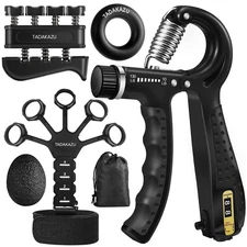 Hand Grip Strengthener Forearm Power Trainer Kit - 5 Pack Adjustable Resistance