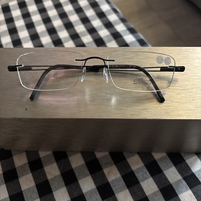 SILHOUETTE URBAN LITE EYEGLASSES FRAMES SPX 7660 BLACK 54/19/140 NEW