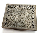 Antique 800 Silver Filigree Cutout Cigarette Case