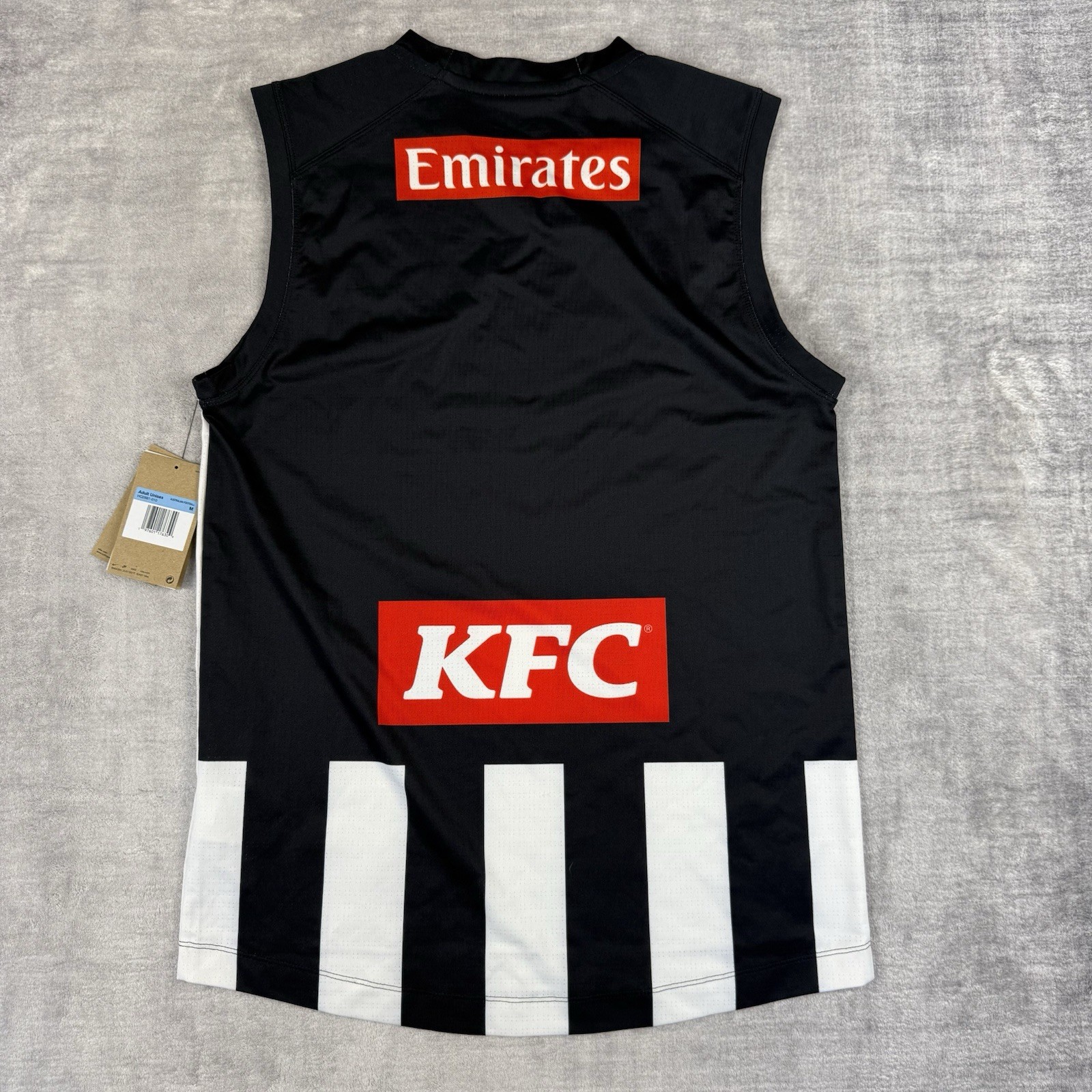 Collingwood Magpies Jersey Mens Medium Black White Stripped Home AFL Nike 2025 thumbnail 11