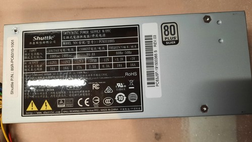 Shuttle Netzteil mit 500W 80 Plus 👉 Silber  (85R-PC6310-1001 )