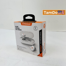 HyperGear Active True Wireless Earbuds, Bluetooth, White, Sweatproof, HD Stereo