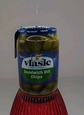 Vlasic Dill Pickle Chips Jar Big Crunch Licensed Holiday Ornament Ruz