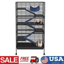 50" 5-Floor Critter Chew-Proof Cage Ferret Chinchilla Rat Mice Squirrel US