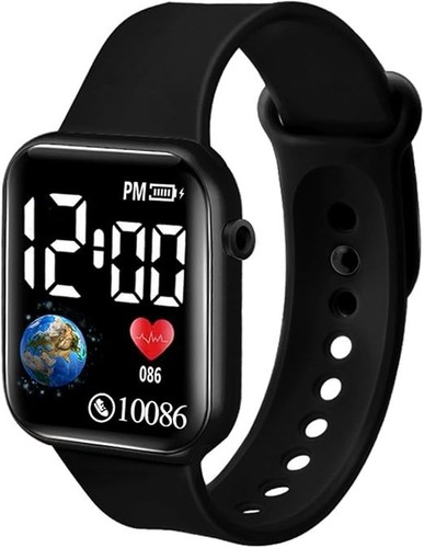 LED Digital Sport Watch Unisex Wristwatch Men Women Boys Girls Kids Gift UK - Picture 2 of 38
