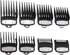 8Pcs/Set Guide Comb for Clipper Universal Cutting Haircut Tools, Silver