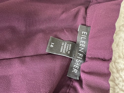 Eileen Fisher Womens Knife Pleat Midi Skirt , Purple Size 14. - Picture 9 of 9