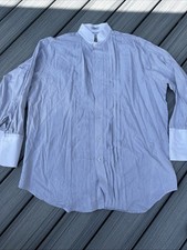 Paul Fredrick Men French Cuff Button Up Long Sleeve Shirt Sz 17-32