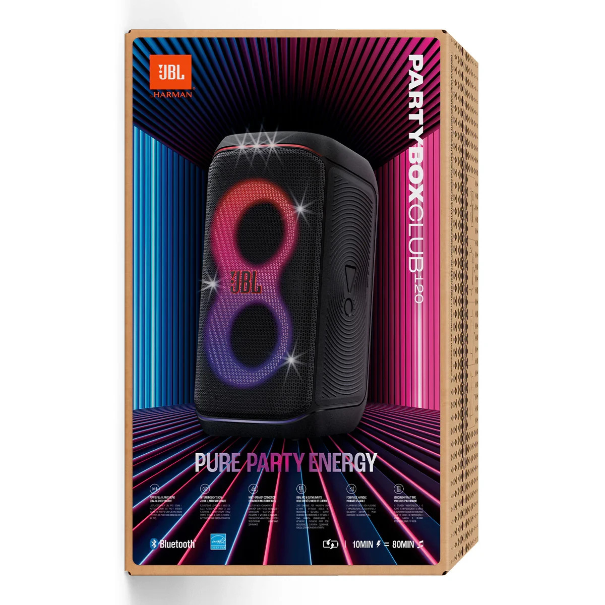 JBL PartyBox Club 120 Portable Bluetooth Party Speaker - Black