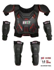 Kids Dirt Bike Gear- Motorcycle Protective Gear Chest Protector Youth Black