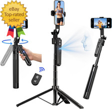 Auto Face Tracking Tripod 360  Rotation with Stand, 70.9" Motion Sensor Phone
