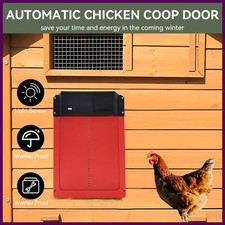 Automatic Chicken Coop Door Opener Battery Powered Light Sense Control