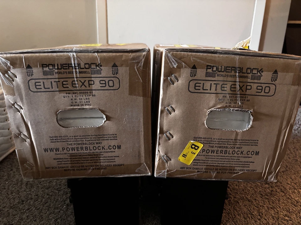 Juego de mancuernas ajustables PowerBlock Elite EXP 5-50 lb - Nuevo en caja Foto 4 de 4