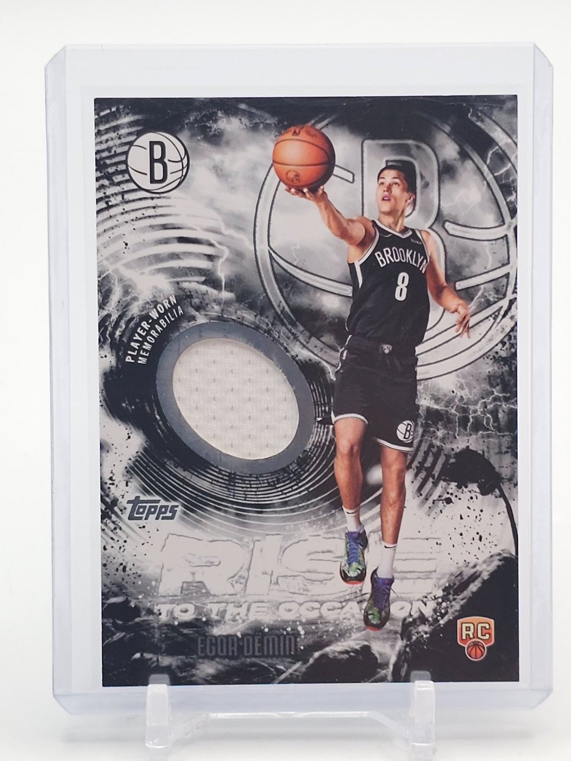 EGOR DEMIN 2025-26 TOPPS RISE TO THE OCCASION ROOKIE RC PATCH #RTO-ED NETS Q7760