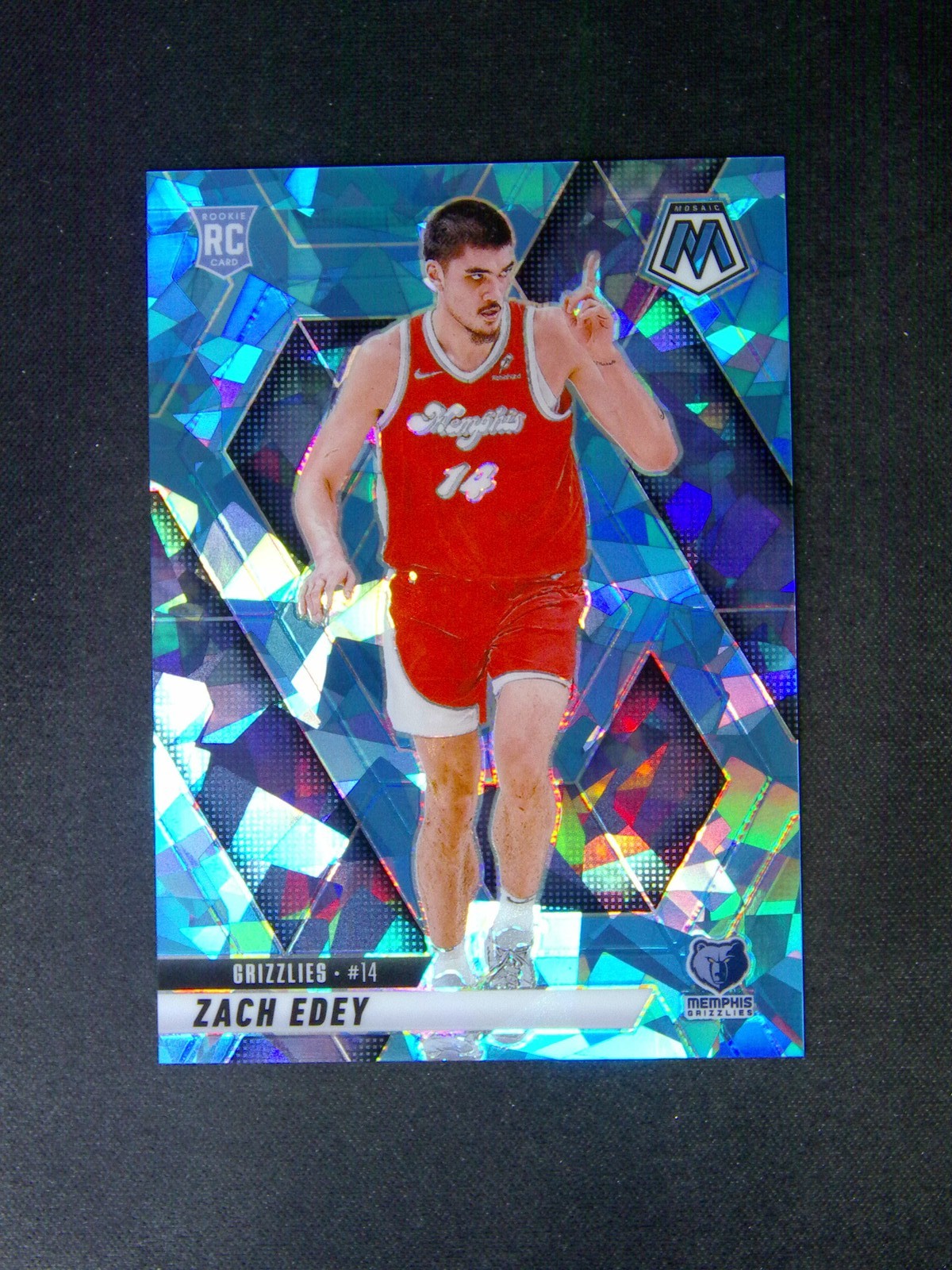 2024-25 Panini Mosaic Zach Edey #248 RC Rookie Ice /125
