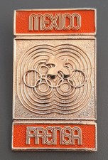 Abzeichen Badge PRESSE MEXICO 1968 Offiziell Olympische Spiele ORIGINAL JO OLYMPIC