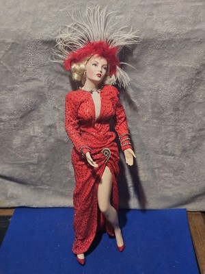 Franklin Heirloom Porcelain Doll Marilyn Monroe - Gentlemen Prefer Blondes Movie