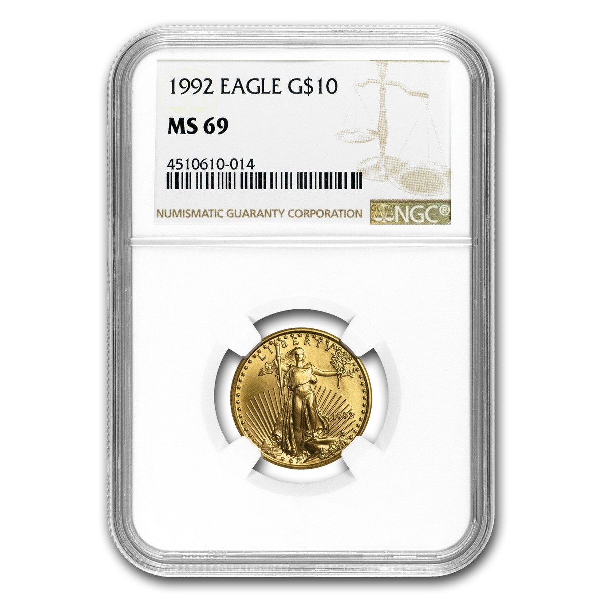 1992 1/4 oz American Gold Eagle MS-69 NGC | eBay