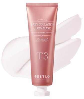 PESTLO Baby Collagen Glow Mask - Korean Peel Off 2.36 Fl Oz (Pack of 1), Pink