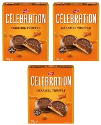 Celebration Milk Chocolate Butter Caramel Truffle Cookies, 240g (3 Pack)