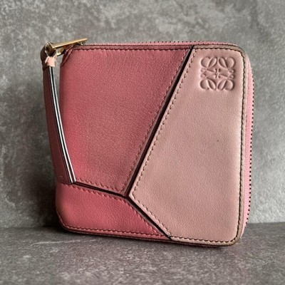 LOEWE Puzzle Square Zip Wallet Pink Folding Wallet | eBay
