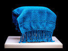 Alpaca Shawl  (100% Alpaca wool). Blue Munsell. — photo 2