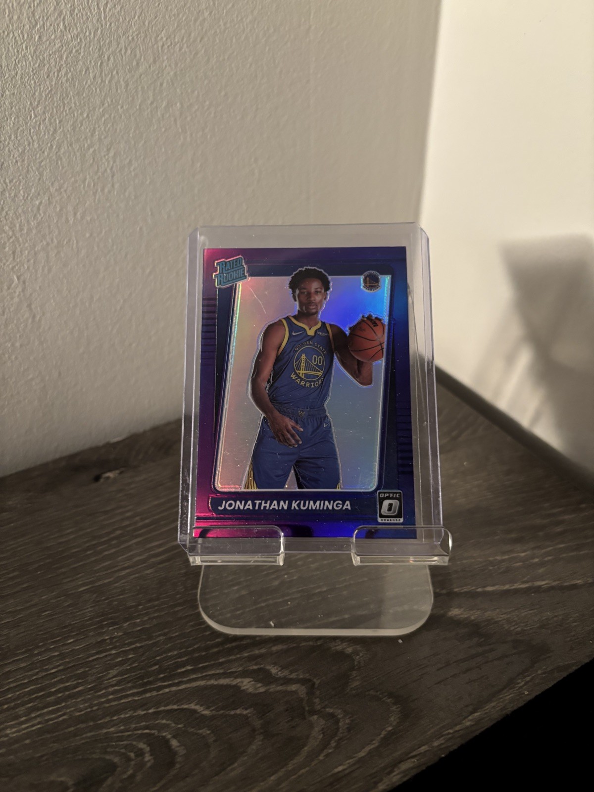 2021-22 Optic Jonathan Kuminga Warriors Purple Holo Rated Rookie Card #190