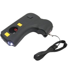 10 Million Volt Rechargeable Pistol Grip Stun Gun W/ LED Light & Safety Pin - B