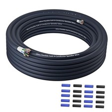 9 Conductor Speaker Wire 25 FT, 18 Gauge CCA Stranded Cable, 18AWG 4 25 Feet