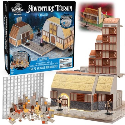 Monster Adventure Terrain - New! Village Builder Set (158pc) - 3D In (US IMPORT)